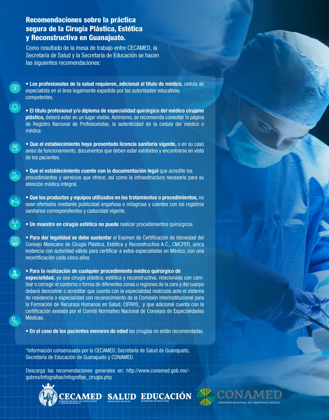 Recomendaciones cirugía plastica